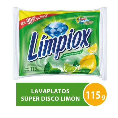 Lavaplatos Limpiox Disco Limón con Bicarbonato 115 g