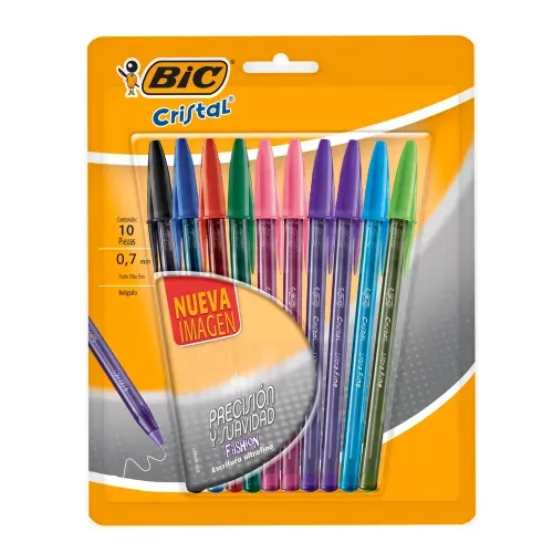 Boligrafos Bic Precision y Suavidad Sur 0.7Mm 10 unidades