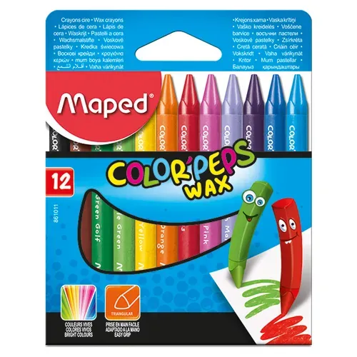 Crayones de Cera Maped Diseño Mascotas - 12 colores