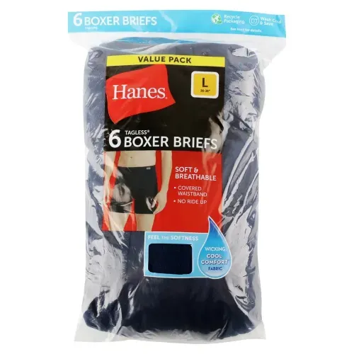 P6 Boxer Brief Hanes Elastico Cubiert l