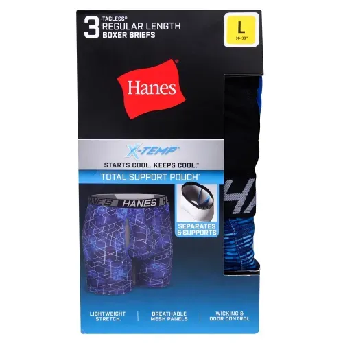 Ropa Interior Para Hombre Hanes P3 Boxer Brief Xtemp c Soporte Surt l