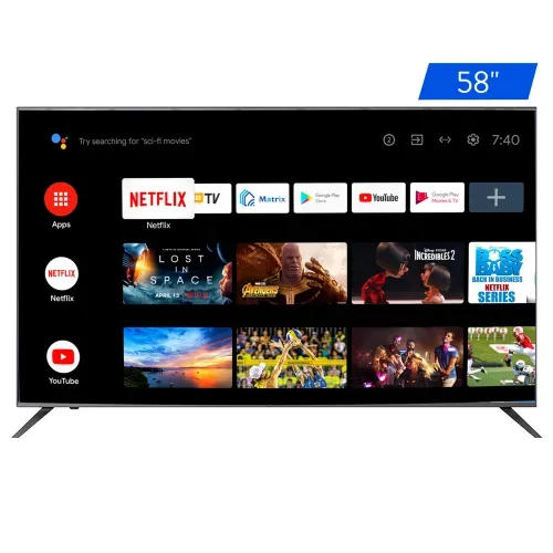 Pantalla Durabrand HD Andriod TV Modelo DURA58MG - 58 pulgadas