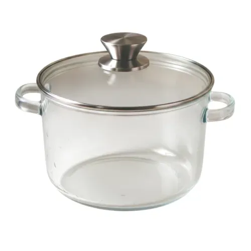 Olla De Vidrio Y Guantes De Silicon Home