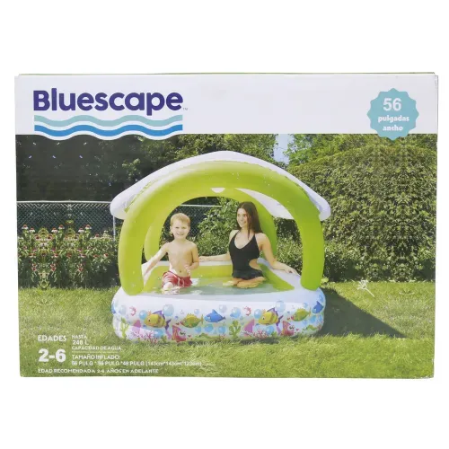 Piscina Bluescape infantil inflable con techo – 143x143x123cm