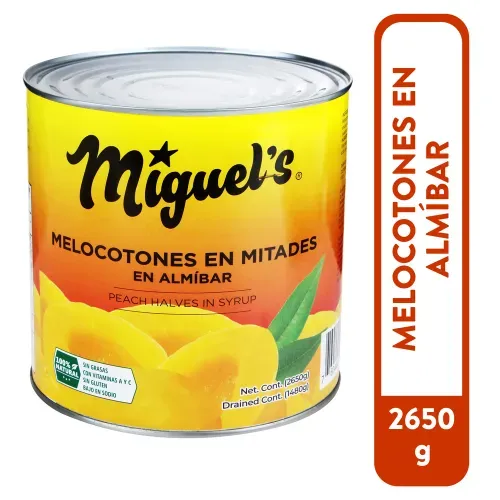 Melocotones Miguels En Almibar 2650g