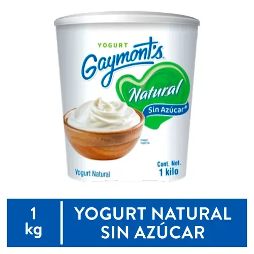 Yogurt Gaymonts Semidescremado Sin Azucar Natural - 1 kg