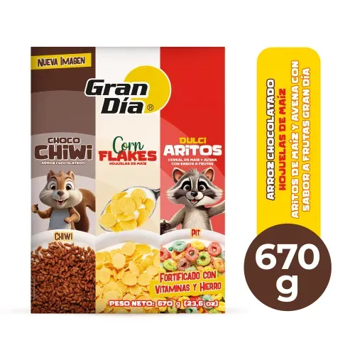 Tripack Cereal Grandia 670g