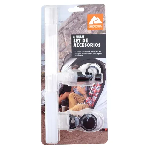 Set de accesorios para pajilla Ozark Trail de silicona para recipientes con capacidad de 40 oz - 8 Pzas