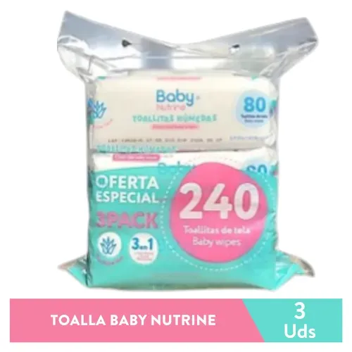 Toalla Baby Nutrine 3pack 240ea