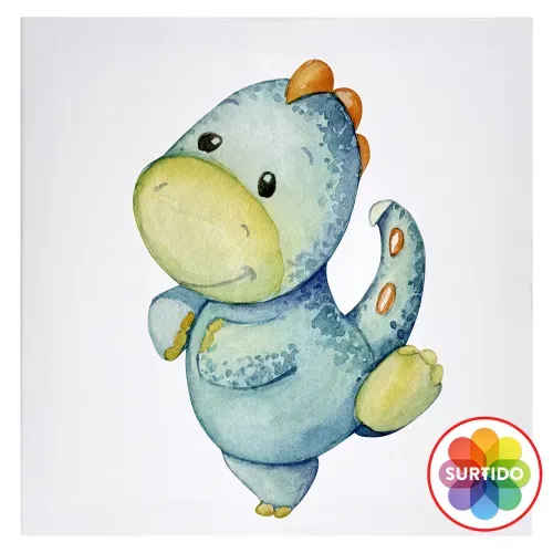 Msk Canvas Dinosaurios 28x28cm