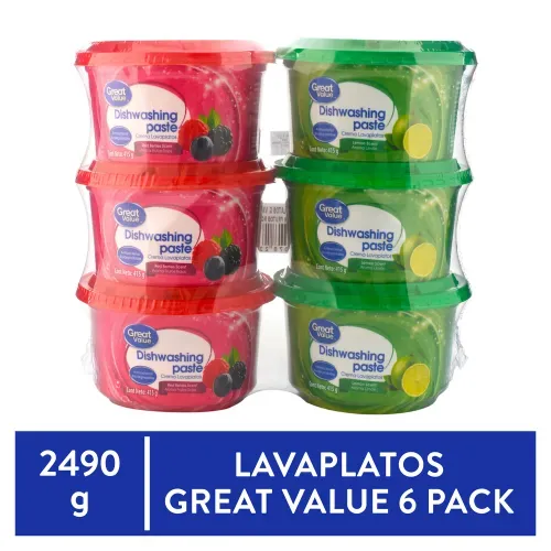 6 Pack Lavaplatos Supermax Limon Frut Rojos