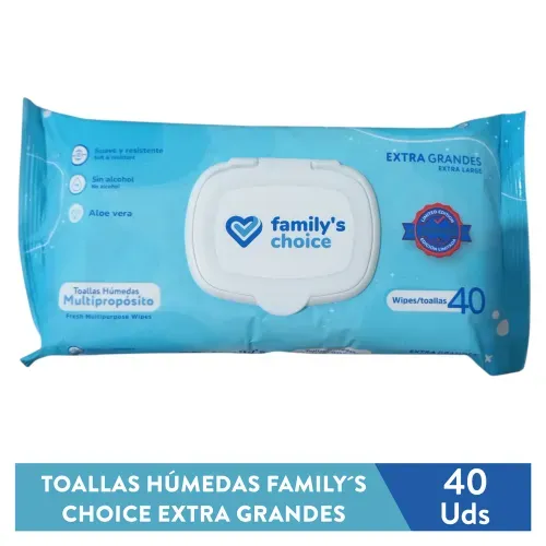 Toalla Humeda Family Choice Premiun 40ea