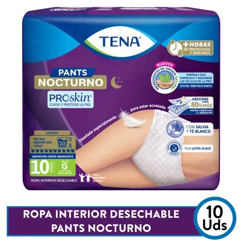Tena Pant Nocturno g 10 Und