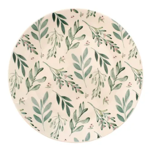 Plato pastelero de porcelana Mainstays con diseño Brisa