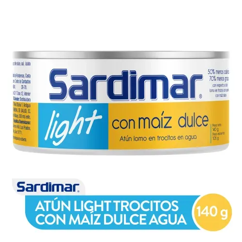 Atún Sardimar trocitos en agua con maíz light - 140 g