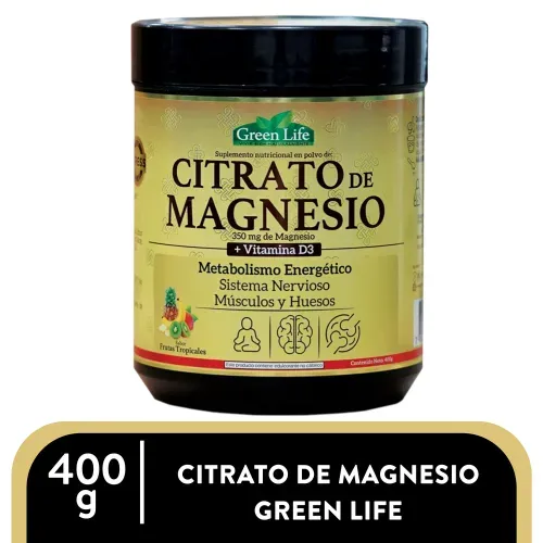Citrato De Magnesio 400mg Green Life