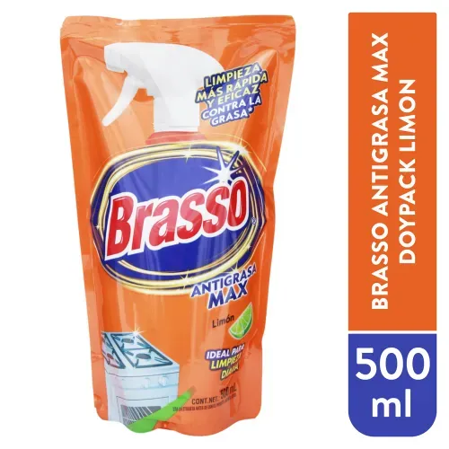 Limpiador Antigrasa Brasso Gold Limón Doypack - 500ml