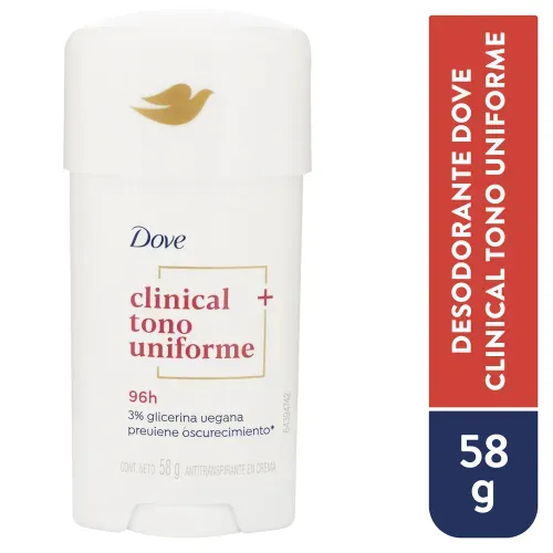 Desodorante Dove clinical tono uniforme - 58 g