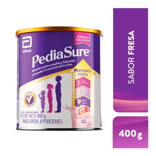 Complemento Nutricional Pediasure Peptigro Fresa con proteína,vitaminas para apoyar el crecimiento de los niños - 400 g