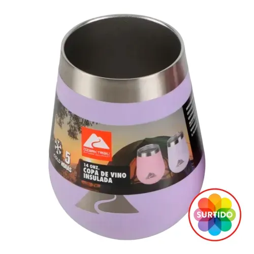 Copa de vino insulada Ozark Trail surtido con capacidad de 14 oz