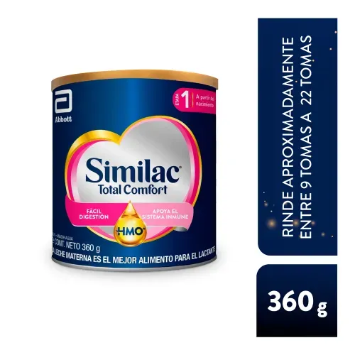 Fórmula infantil Similac Total Comfort parcialmente hidrolizada, nutrición completa,digestión más fácil y cómoda. - 360 g