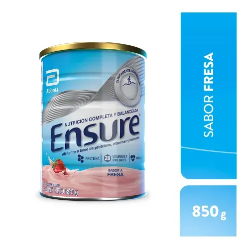 Complemento Ensure ® Fresa con nutrientes,  proteína y vitaminas para la recuperación de tu estado nutricional. - 850 g