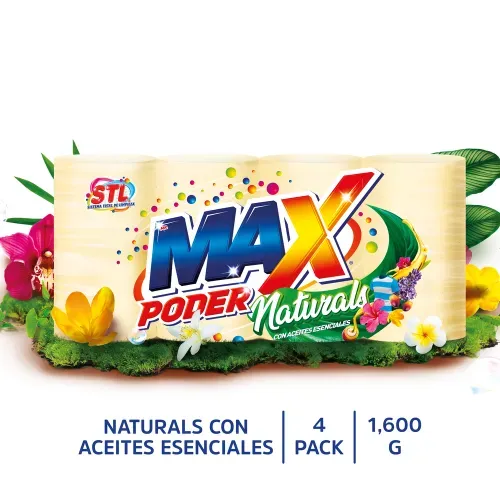 Jabón Mr Max Poder Naturals 4 Pack - 1600 g