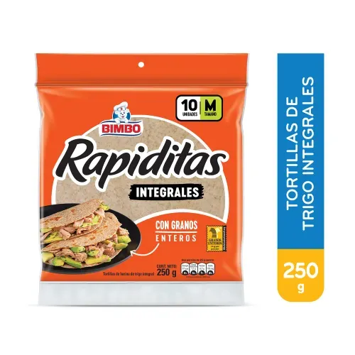 Tortilla Bimbo de Harina Mediana Integral  10 Unidades -  250 g