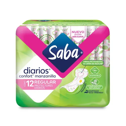 Protectores Diarios Saba Confort Manzanilla - 12 Piezas