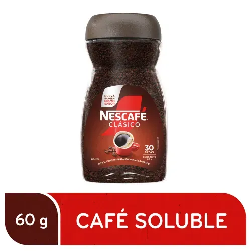 Café Nescafé Clásico Instantáneo Frasco - 60 g