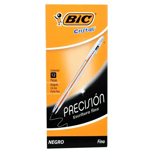 Boligrafos Bic Precision Negro caja - 12 unidades