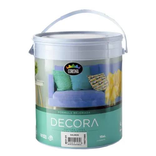 Pintura Latex Decora Formula Mejorada Para Interiores Color Salmon - 1 Galon