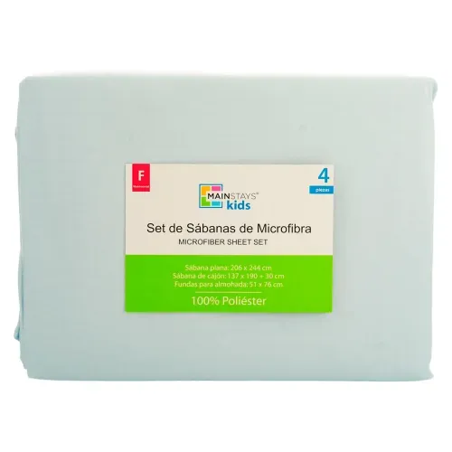 Msk Set Sabanas 3Pzas Celeste Lisa Full