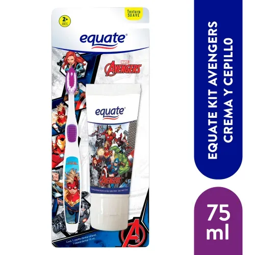 Kit Equate Avengers Crema y Cepillo - 75ml