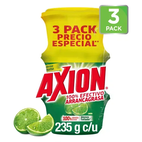 Lavaplatos Axión Limón Pasta 3 Pack - 235g