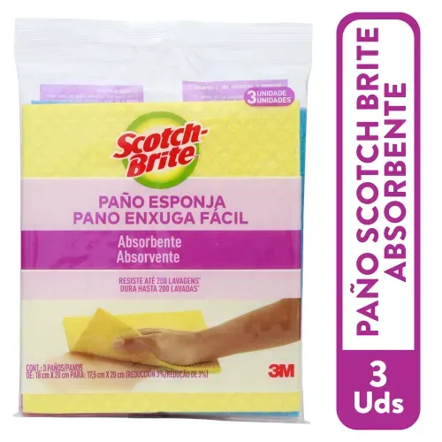 Paño Scotch Brite Absorbente - 3Uds