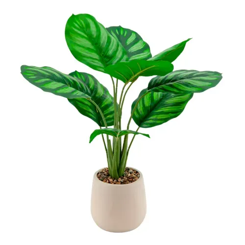 Ms Planta Artificial Maceta Blanca 42Cm