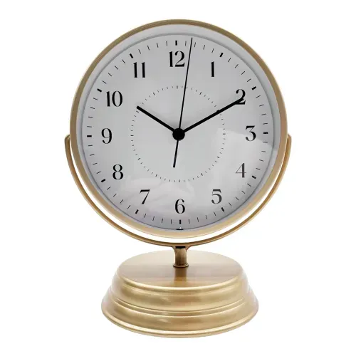 Ht Reloj Dorado Para Mesa 21cm