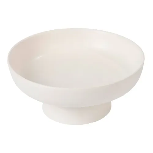 Ht Tazon Decorativo Ceramica Blanco 26cm