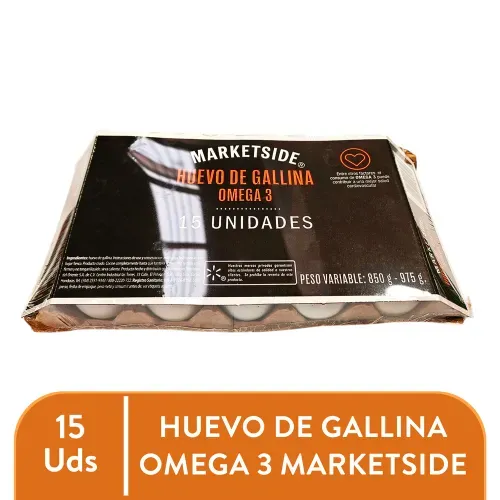 Huevo Omega 3 Marketside 15 Unidad