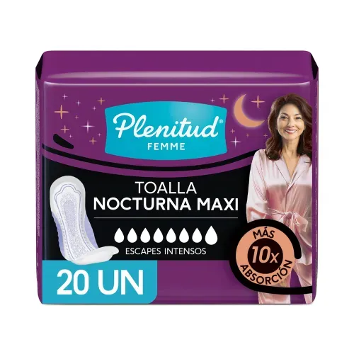 Toallas para Incontinencia Nocturna Plenitud Femme - 20 Unidades