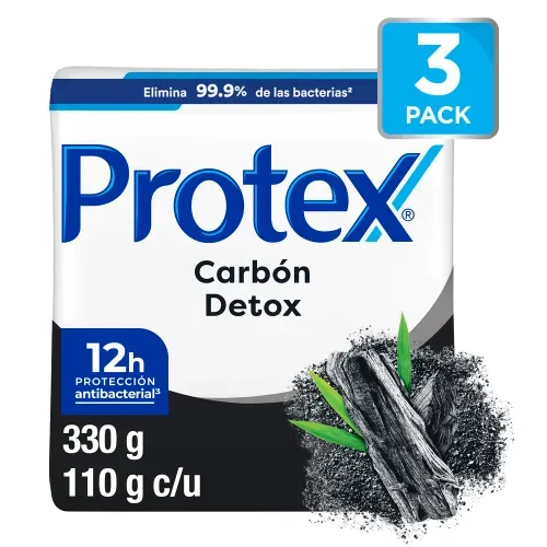 Jabón Corporal Protex Carbón Detox 3 Pack - 330g