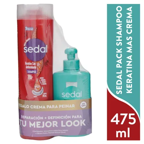 Pk Sedal Keratin Shampo y Cr Peinar475ml