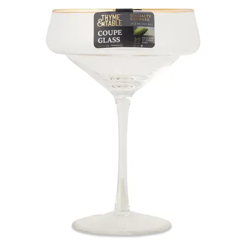 Copa Marg Con Borde Dorado D Thyme Table