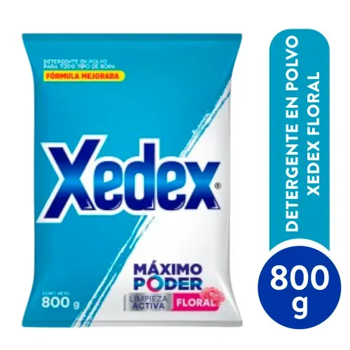 Detergente Polvo Xedex Maxpod Orig 800g