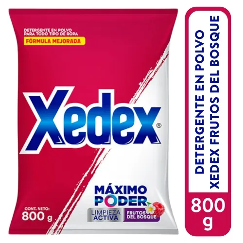 Detergen Polvo Xedex Maxpod Frutos 800g