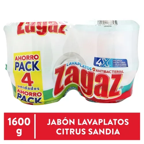 Lavaplato Zagaz Citrus Sandia 4 Pack - 1600 g