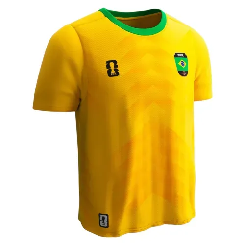 Camiseta deportiva FIFA Brasil manga corta para niños - Talla 16
