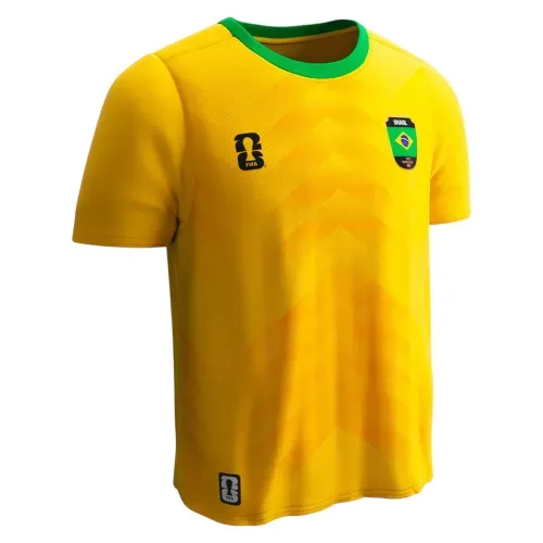Camiseta deportiva FIFA Brasil manga corta para hombre - Talla XL