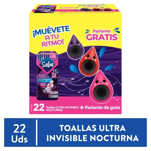 Toalla Saba Ultra Invis Noc Mas Parl 22u